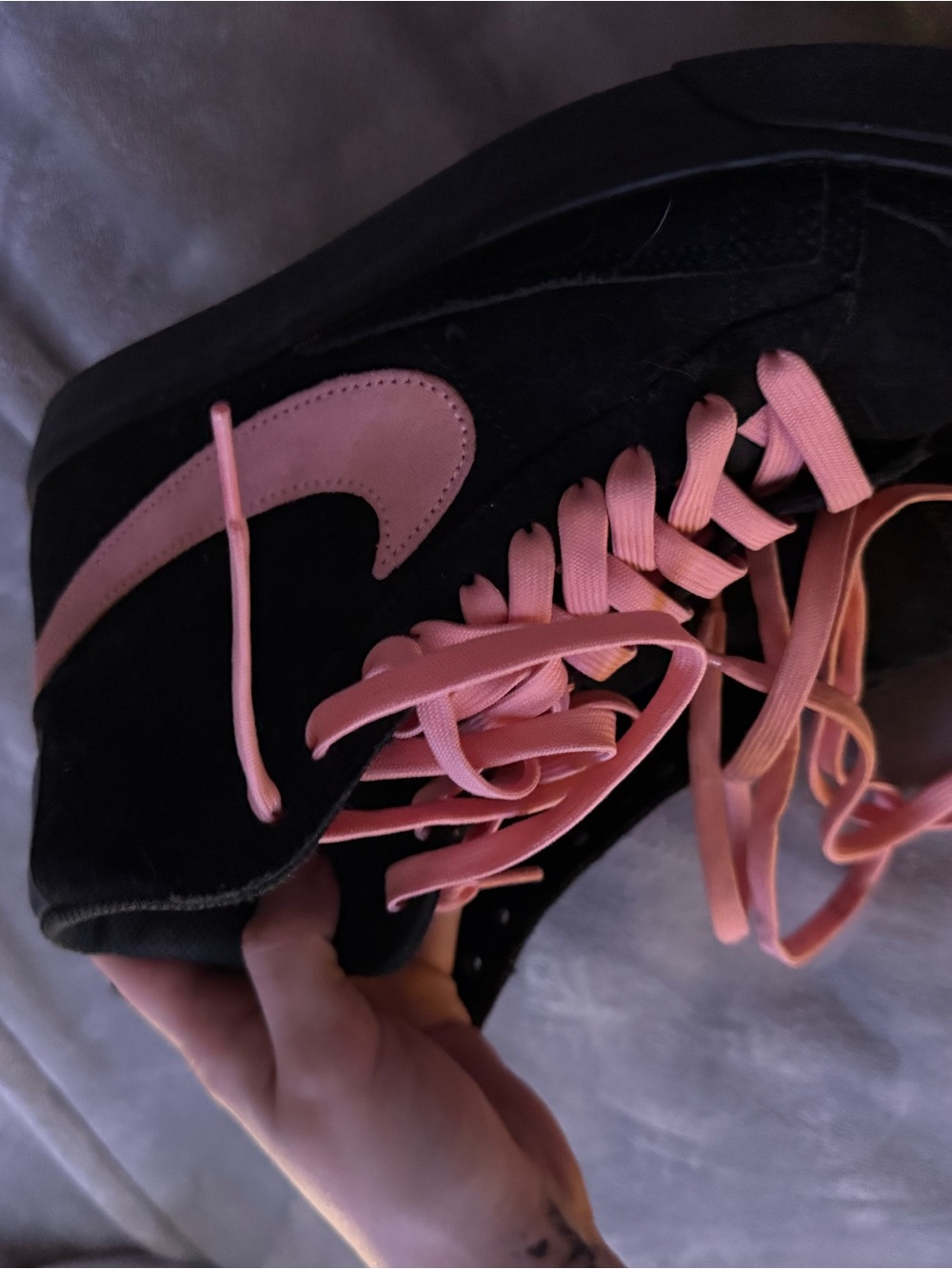 Nike Black Sneakers with Pink Accents - Picture 2 of 7